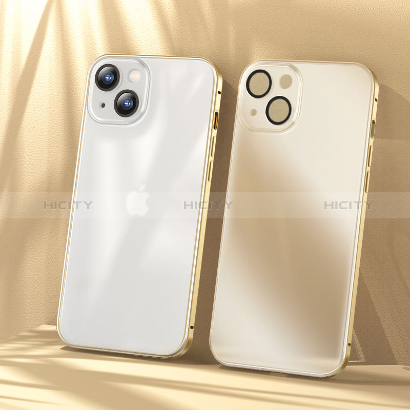 Custodia Lusso Metallo Laterale e Plastica Cover LF1 per Apple iPhone 13 Oro