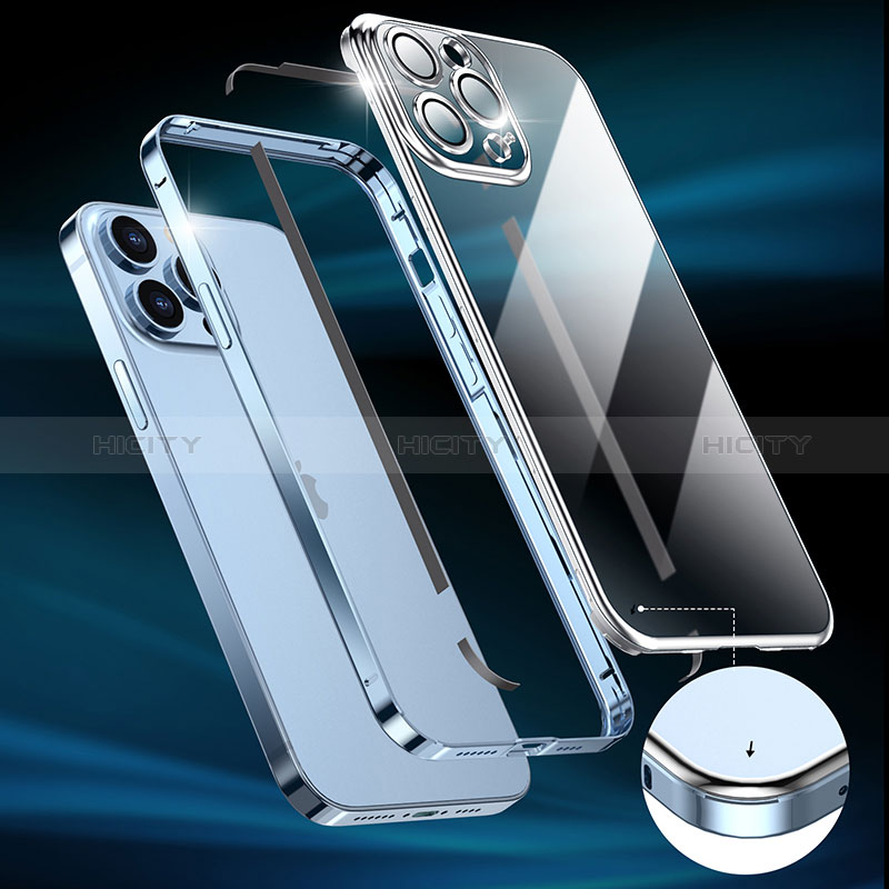 Custodia Lusso Metallo Laterale e Plastica Cover LF5 per Apple iPhone 13