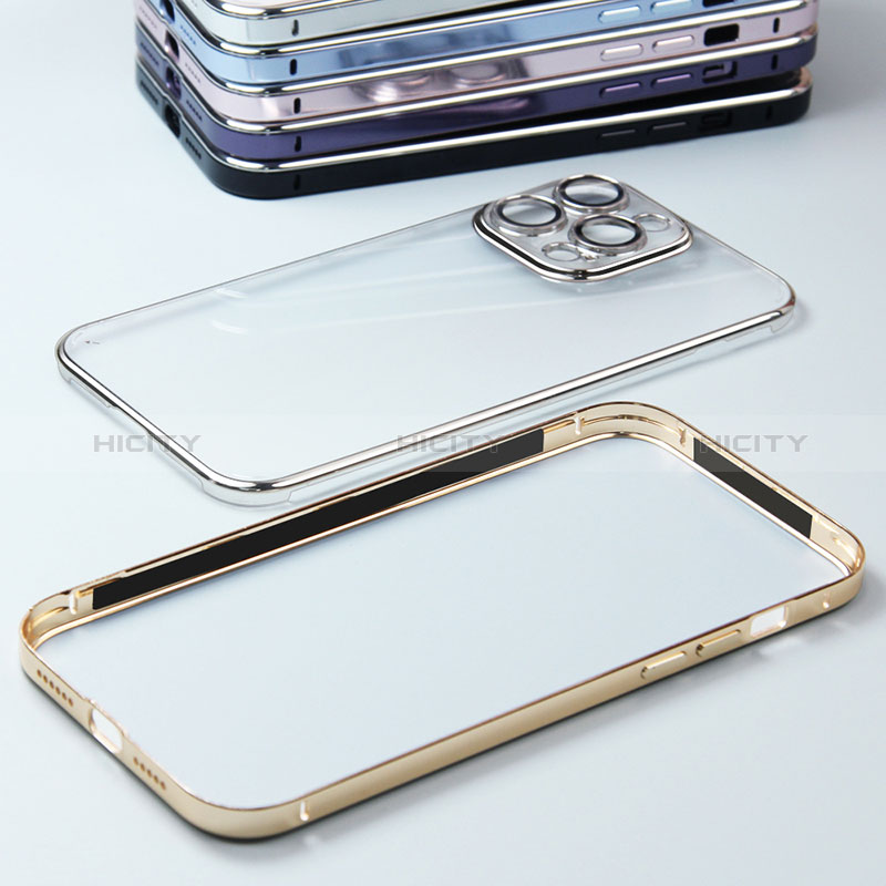 Custodia Lusso Metallo Laterale e Plastica Cover LF5 per Apple iPhone 15 Pro