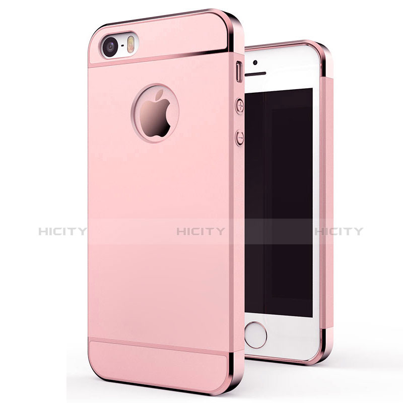 Custodia Lusso Metallo Laterale e Plastica Cover M01 per Apple iPhone 5S