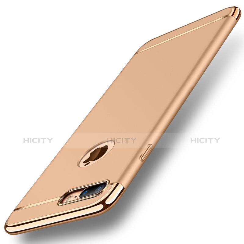 Custodia Lusso Metallo Laterale e Plastica Cover M01 per Apple iPhone 7 Plus Oro