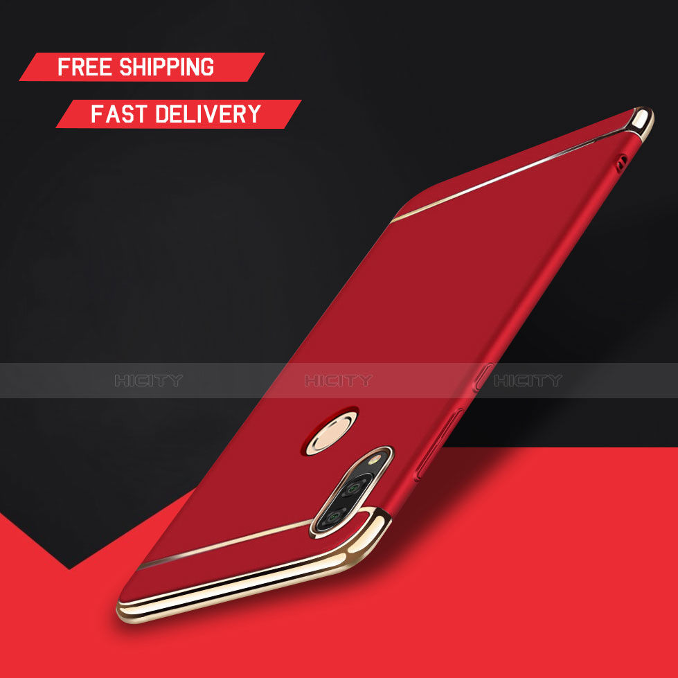 Custodia Lusso Metallo Laterale e Plastica Cover M01 per Huawei Enjoy 9 Plus Rosso