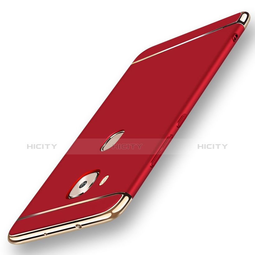 Custodia Lusso Metallo Laterale e Plastica Cover M01 per Huawei G7 Plus Rosso