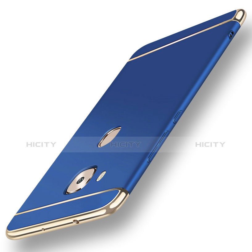 Custodia Lusso Metallo Laterale e Plastica Cover M01 per Huawei GX8 Blu