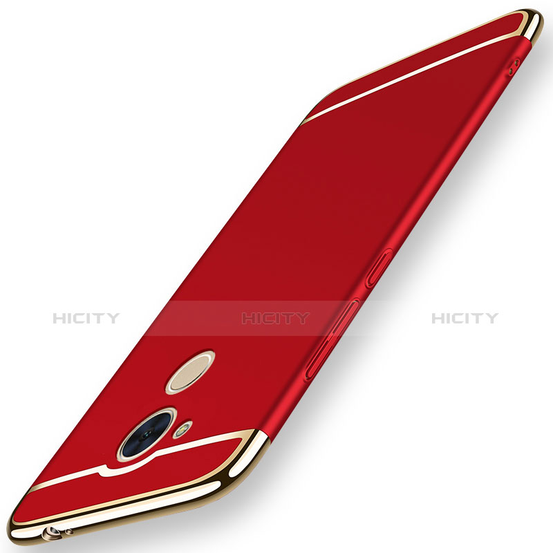 Custodia Lusso Metallo Laterale e Plastica Cover M01 per Huawei Honor 6C Pro Rosso