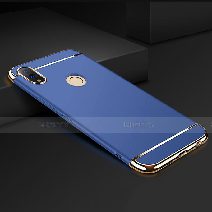 Custodia Lusso Metallo Laterale e Plastica Cover M01 per Huawei Honor 8X Blu