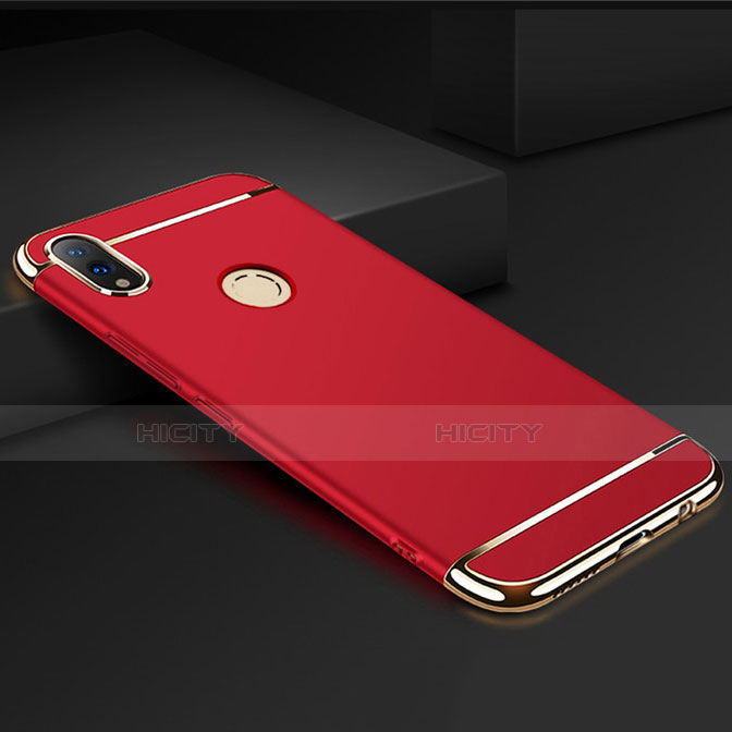 Custodia Lusso Metallo Laterale e Plastica Cover M01 per Huawei Honor View 10 Lite Rosso