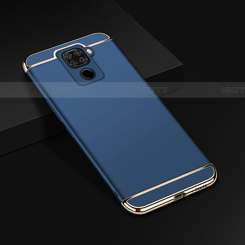 Custodia Lusso Metallo Laterale e Plastica Cover M01 per Huawei Mate 30 Lite Blu