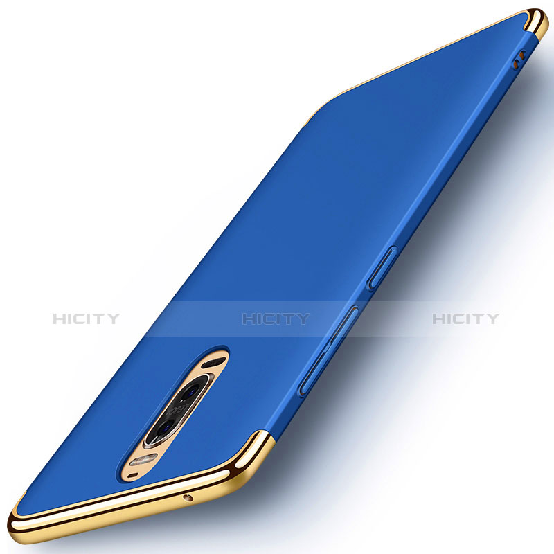 Custodia Lusso Metallo Laterale e Plastica Cover M01 per Huawei Mate 9 Pro Blu