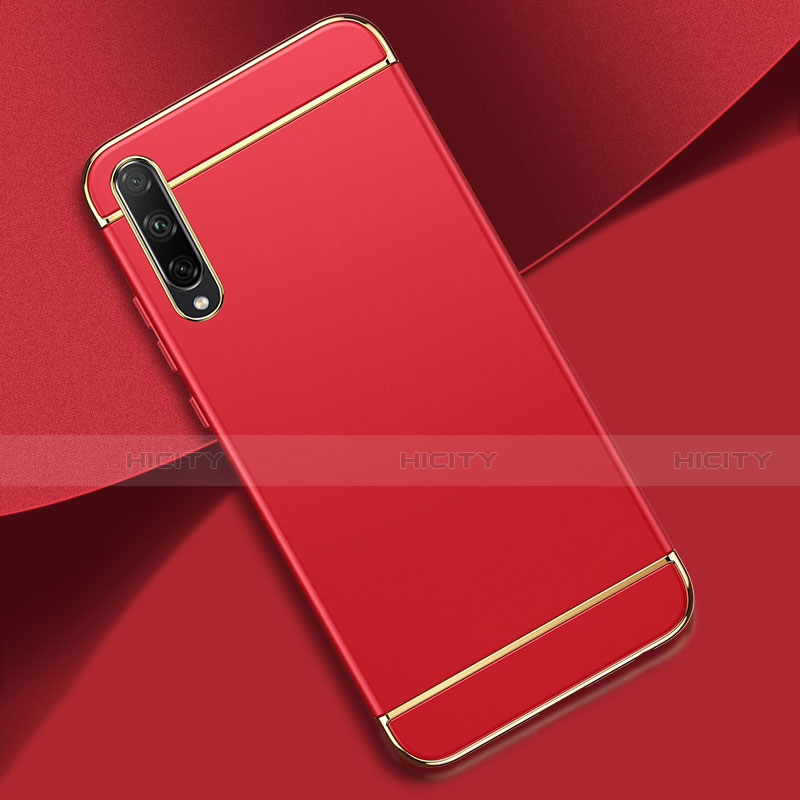 Custodia Lusso Metallo Laterale e Plastica Cover M01 per Huawei Y8p Rosso