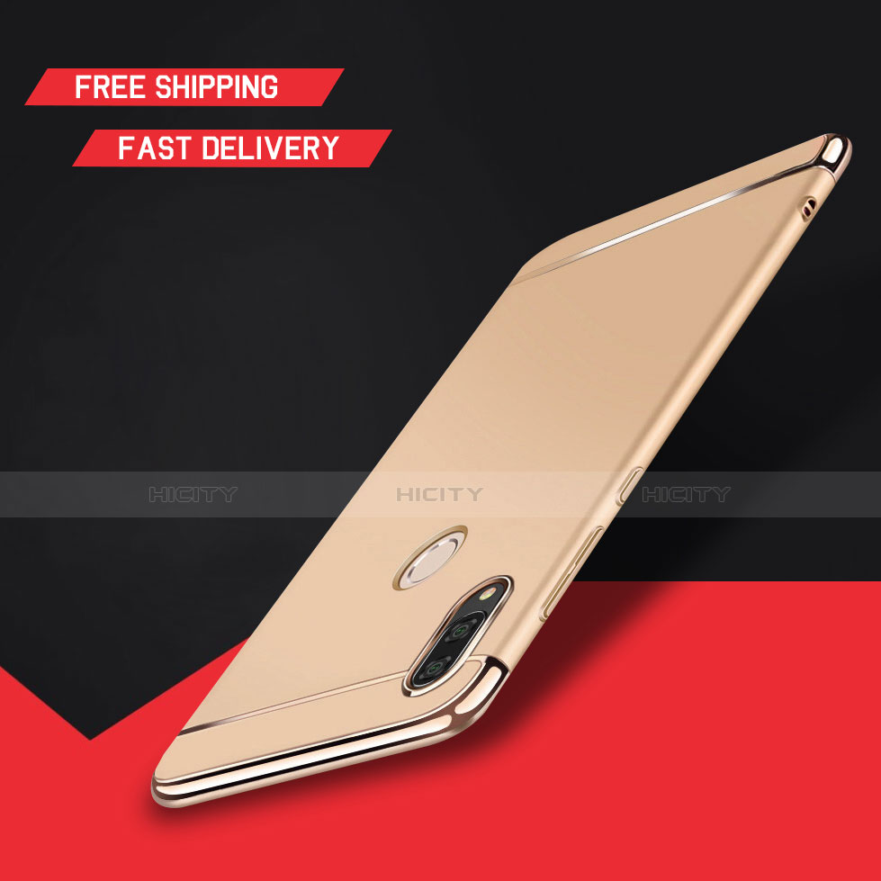 Custodia Lusso Metallo Laterale e Plastica Cover M01 per Huawei Y9 (2019) Oro