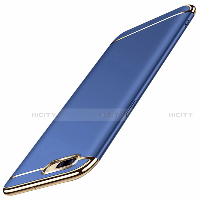 Custodia Lusso Metallo Laterale e Plastica Cover M01 per Oppo A12e Blu