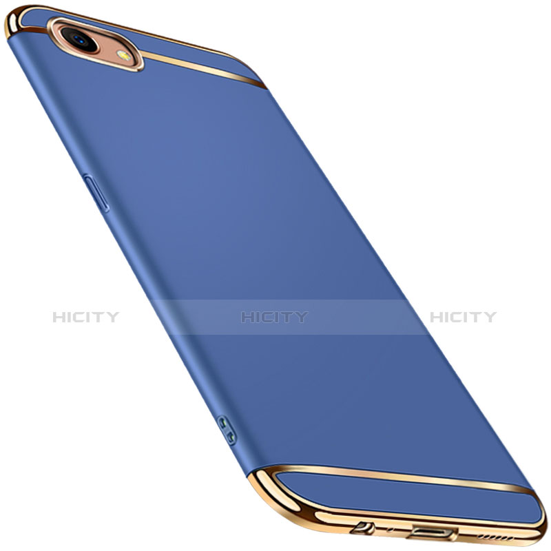 Custodia Lusso Metallo Laterale e Plastica Cover M01 per Oppo A3 Blu