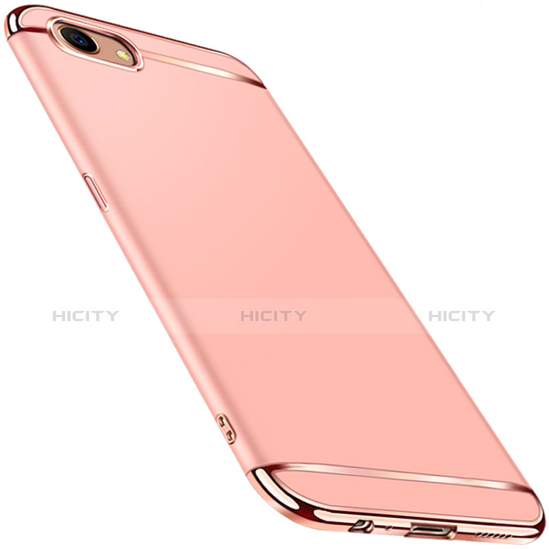 Custodia Lusso Metallo Laterale e Plastica Cover M01 per Oppo A3 Oro Rosa