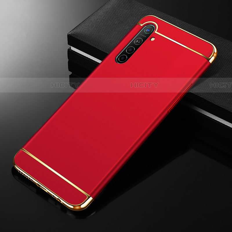 Custodia Lusso Metallo Laterale e Plastica Cover M01 per Realme X2 Rosso