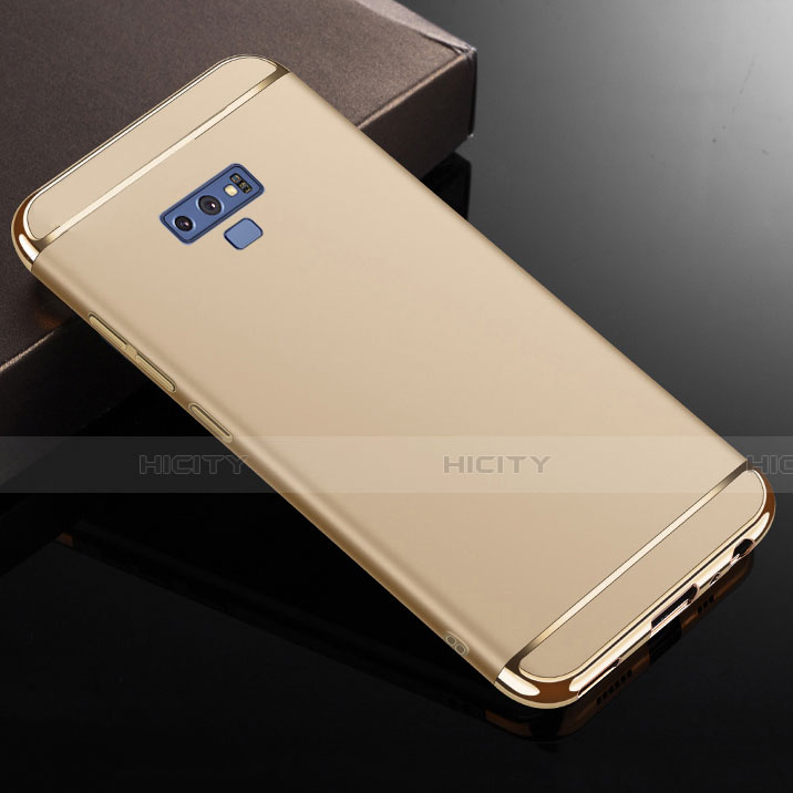 Custodia Lusso Metallo Laterale e Plastica Cover M01 per Samsung Galaxy Note 9 Oro