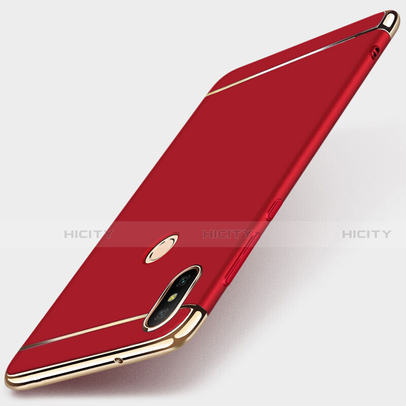 Custodia Lusso Metallo Laterale e Plastica Cover M01 per Xiaomi Mi A2 Lite Rosso
