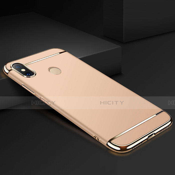 Custodia Lusso Metallo Laterale e Plastica Cover M01 per Xiaomi Mi Max 3 Oro