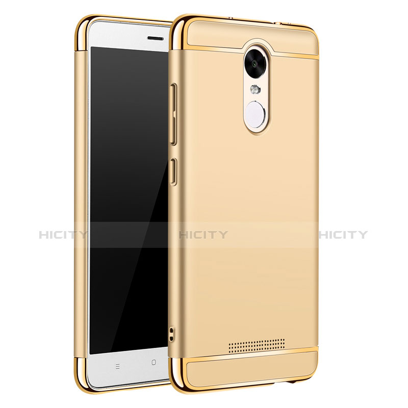 Custodia Lusso Metallo Laterale e Plastica Cover M01 per Xiaomi Redmi Note 3 MediaTek Oro