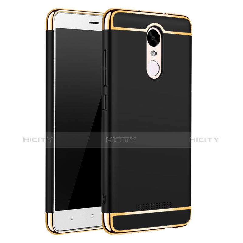 Custodia Lusso Metallo Laterale e Plastica Cover M01 per Xiaomi Redmi Note 3 Pro Nero