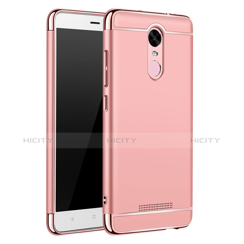 Custodia Lusso Metallo Laterale e Plastica Cover M01 per Xiaomi Redmi Note 3 Pro Oro Rosa