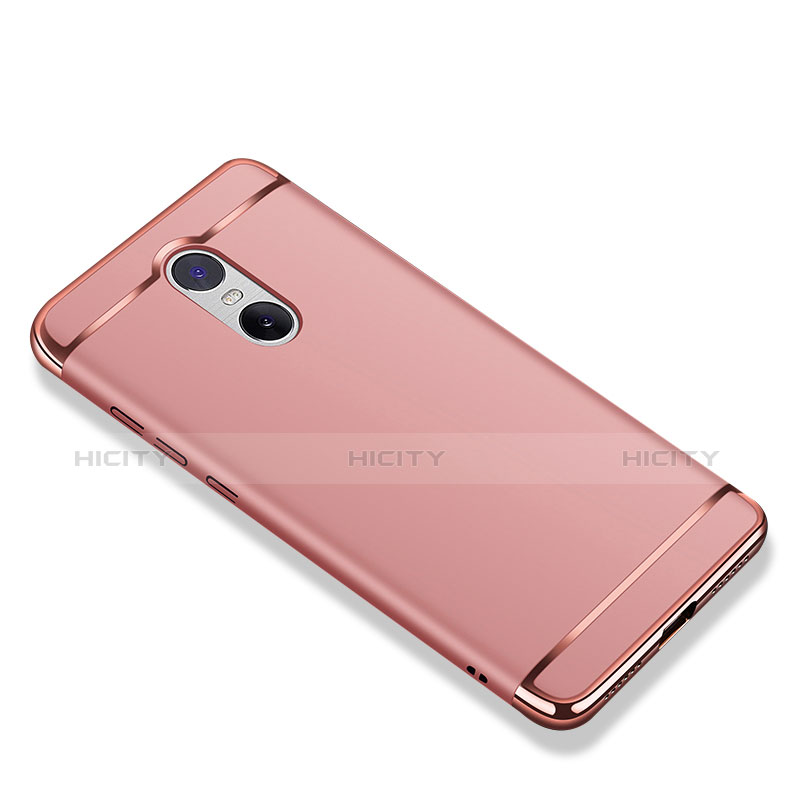 Custodia Lusso Metallo Laterale e Plastica Cover M01 per Xiaomi Redmi Note 4X High Edition Oro Rosa