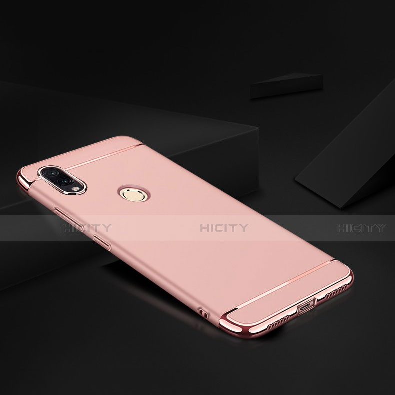 Custodia Lusso Metallo Laterale e Plastica Cover M01 per Xiaomi Redmi Note 7 Oro Rosa