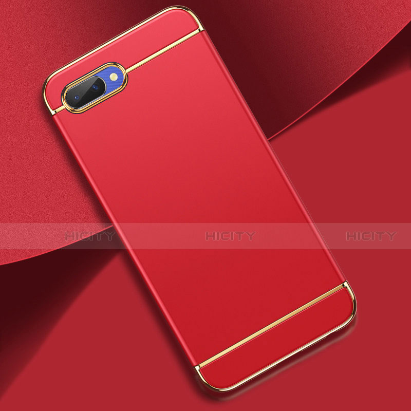 Custodia Lusso Metallo Laterale e Plastica Cover M02 per Oppo A12e Rosso