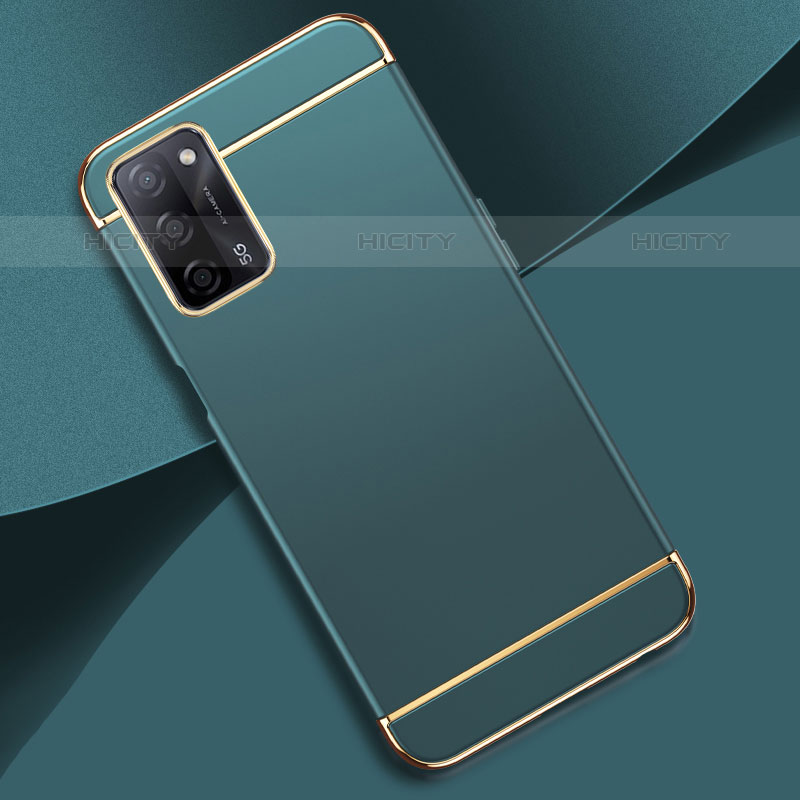 Custodia Lusso Metallo Laterale e Plastica Cover P02 per Oppo A53s 5G Verde