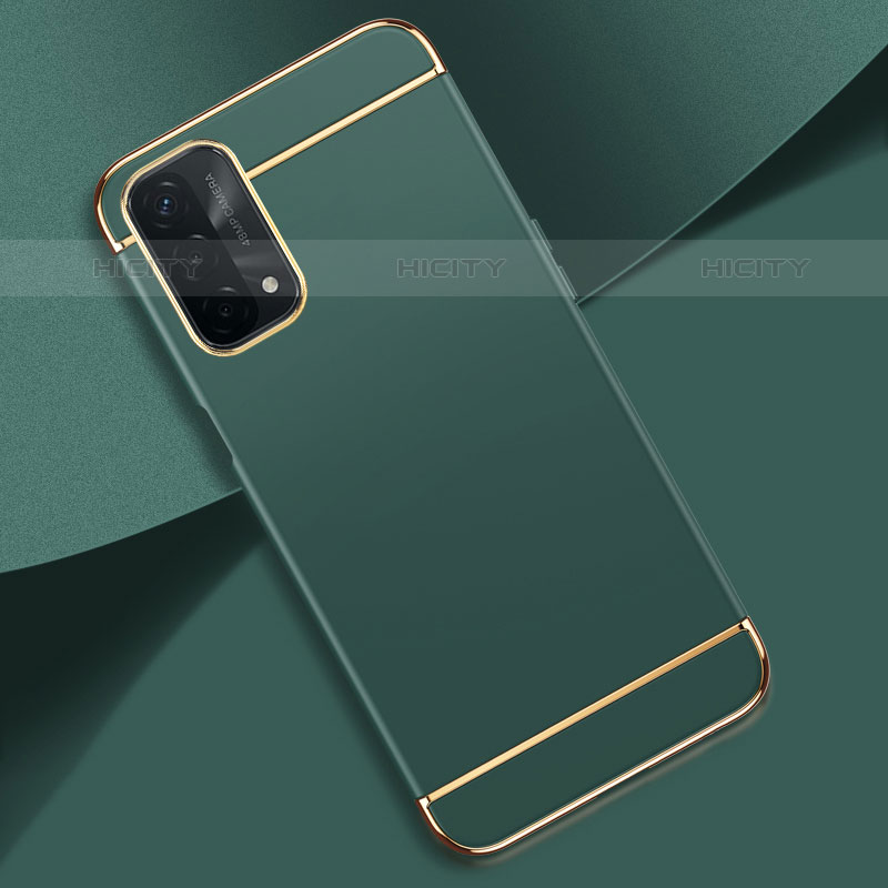 Custodia Lusso Metallo Laterale e Plastica Cover P02 per Oppo A93 5G Verde Notte