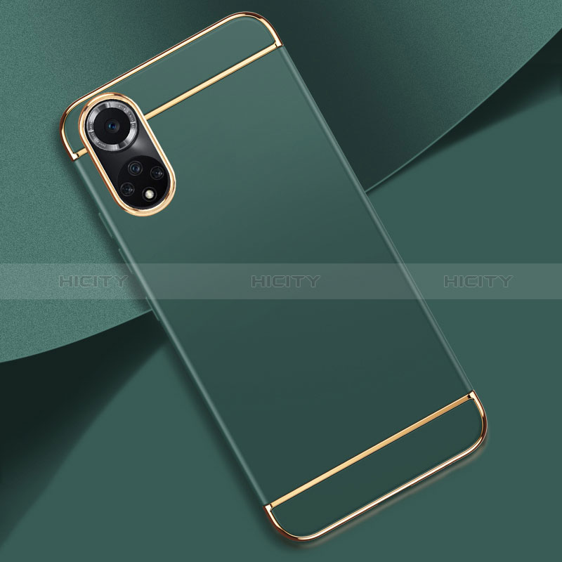 Custodia Lusso Metallo Laterale e Plastica Cover per Huawei Honor 50 5G Verde Notte