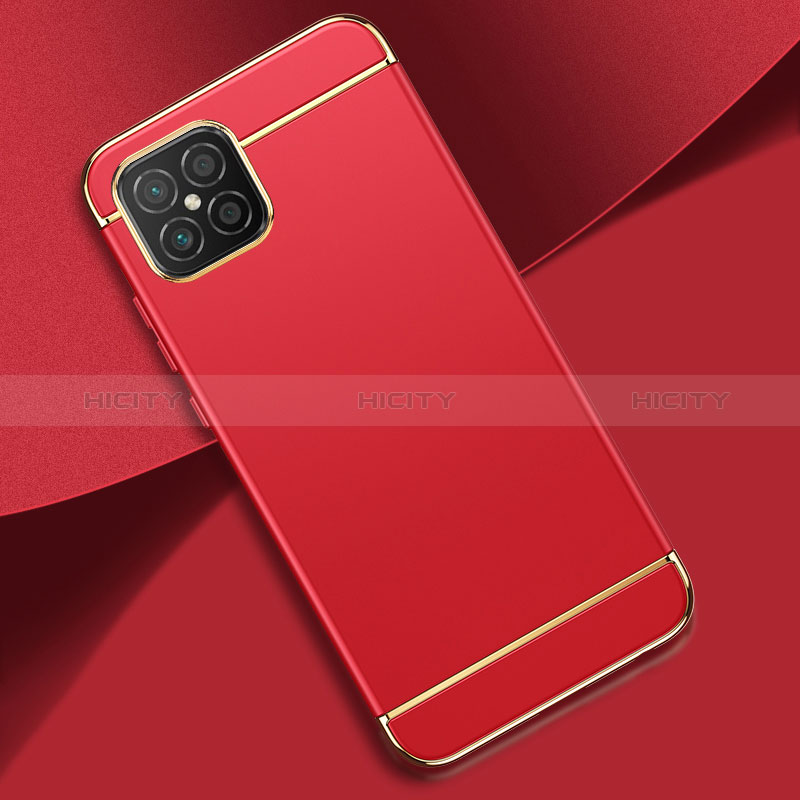 Custodia Lusso Metallo Laterale e Plastica Cover per Huawei Nova 8 SE 4G Rosso