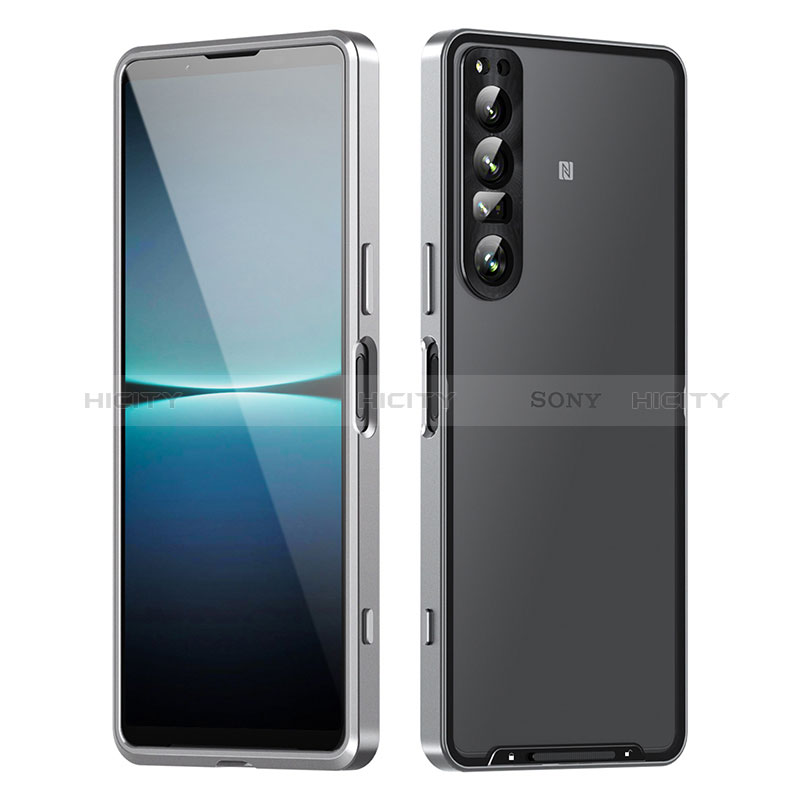 Custodia Lusso Metallo Laterale e Plastica Cover per Sony Xperia 1 IV SO-51C