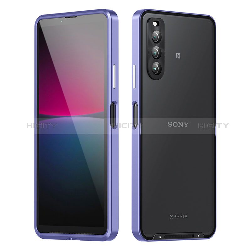 Custodia Lusso Metallo Laterale e Plastica Cover per Sony Xperia 10 IV