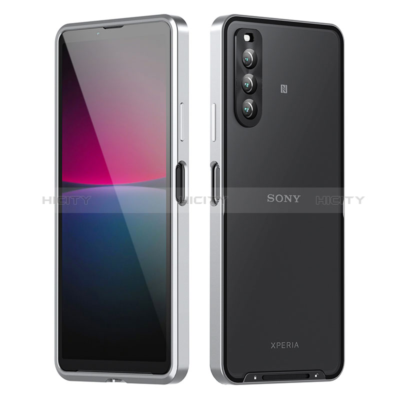 Custodia Lusso Metallo Laterale e Plastica Cover per Sony Xperia 10 IV SO-52C