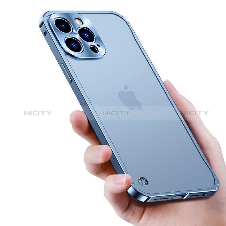 Custodia Lusso Metallo Laterale e Plastica Cover QC1 per Apple iPhone 14 Plus