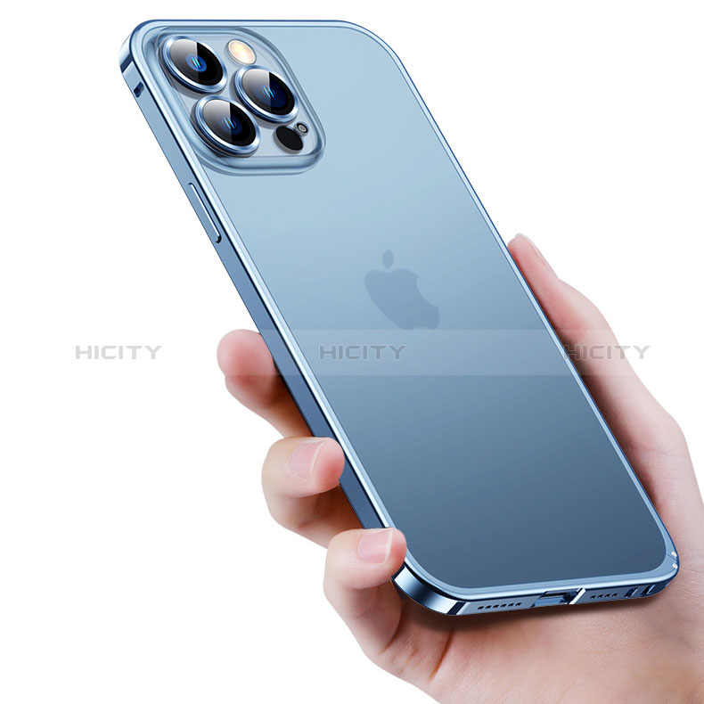 Custodia Lusso Metallo Laterale e Plastica Cover QC3 per Apple iPhone 13 Pro