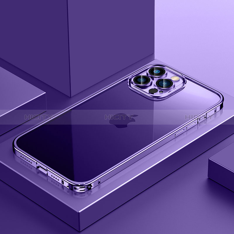 Custodia Lusso Metallo Laterale e Plastica Cover QC4 per Apple iPhone 13 Pro