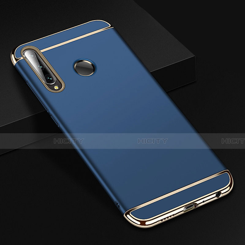 Custodia Lusso Metallo Laterale e Plastica Cover T01 per Huawei Honor 20E Blu