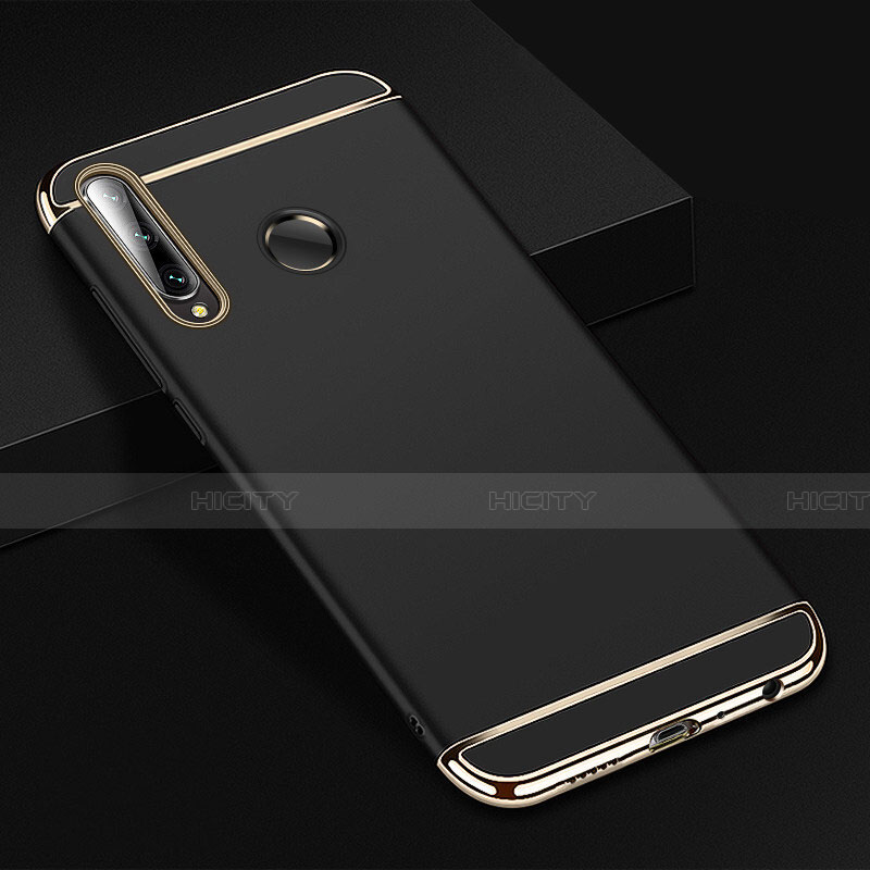 Custodia Lusso Metallo Laterale e Plastica Cover T01 per Huawei Honor 20E Nero