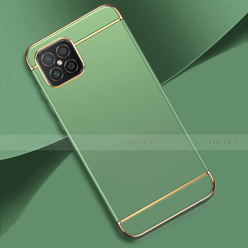 Custodia Lusso Metallo Laterale e Plastica Cover T01 per Huawei Nova 8 SE 5G Verde Pastello