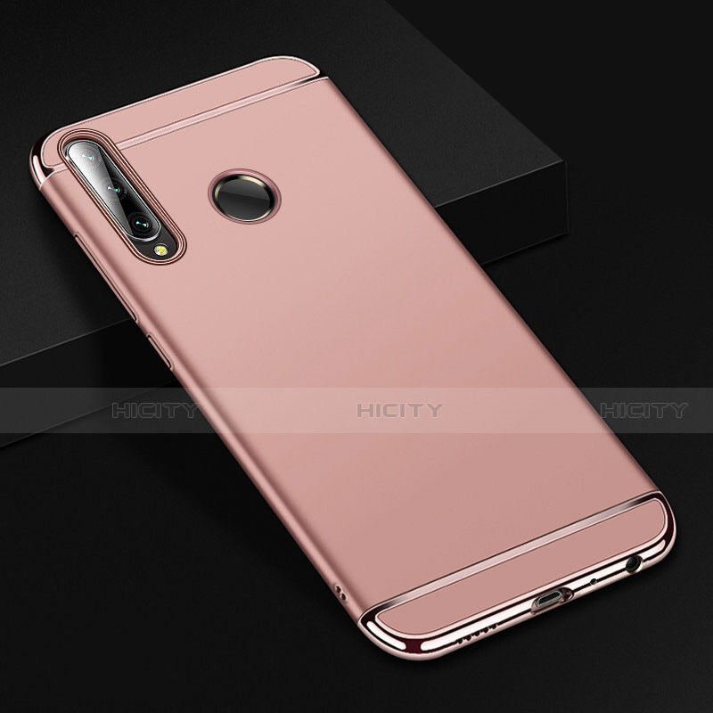 Custodia Lusso Metallo Laterale e Plastica Cover T01 per Huawei P Smart+ Plus (2019) Oro Rosa