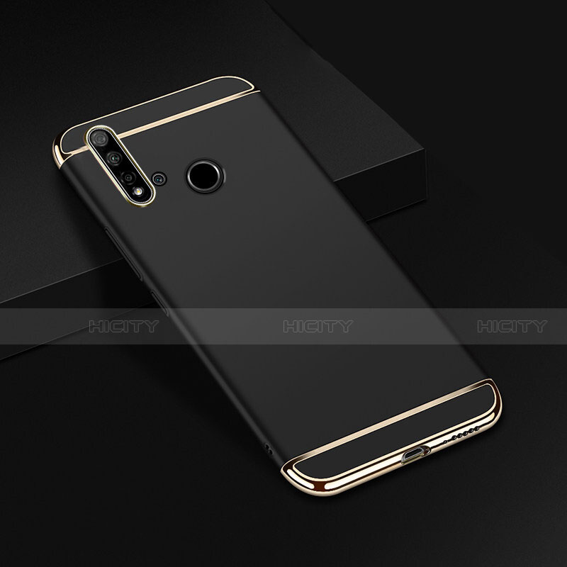 Custodia Lusso Metallo Laterale e Plastica Cover T01 per Huawei P20 Lite (2019) Nero