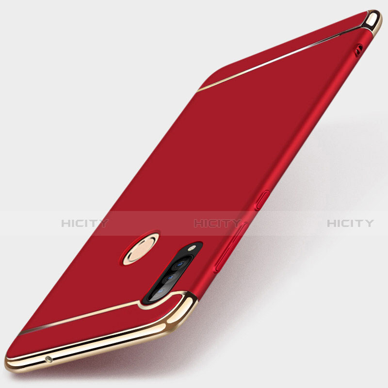 Custodia Lusso Metallo Laterale e Plastica Cover T01 per Huawei P30 Lite New Edition Rosso