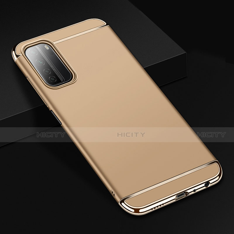 Custodia Lusso Metallo Laterale e Plastica Cover T02 per Huawei Nova 7 SE 5G Oro