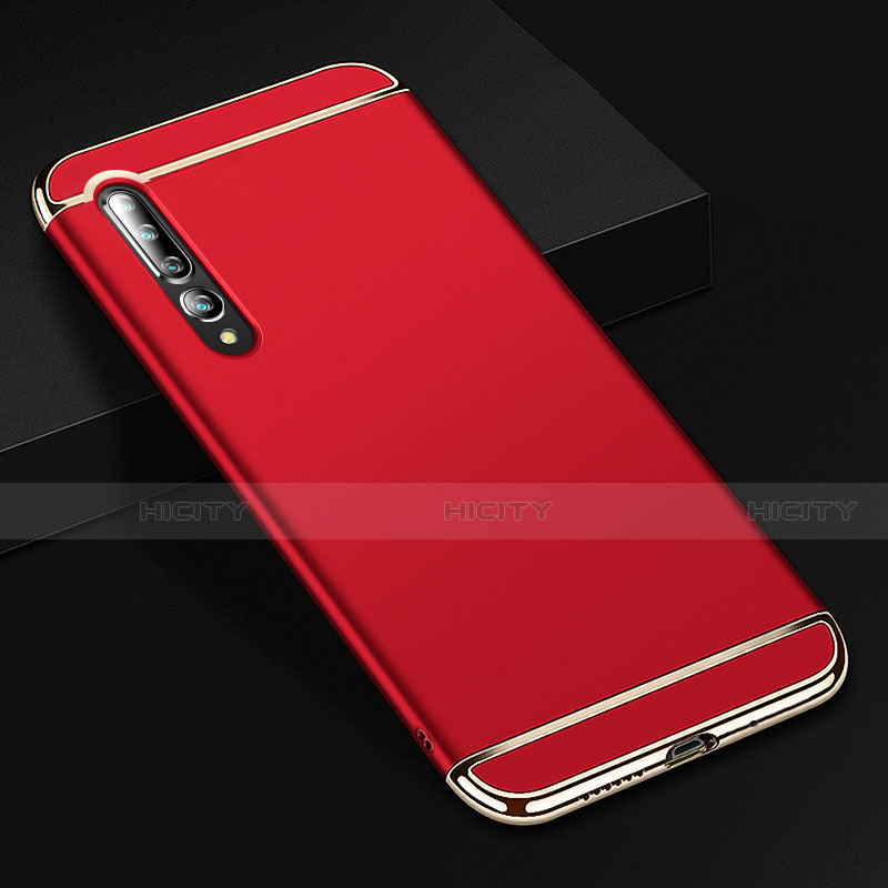 Custodia Lusso Metallo Laterale e Plastica Cover T02 per Xiaomi Mi 10 Pro Rosso