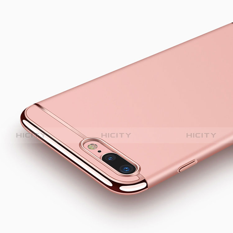 Custodia Lusso Metallo Laterale e Plastica F01 per Apple iPhone 7 Plus Oro Rosa