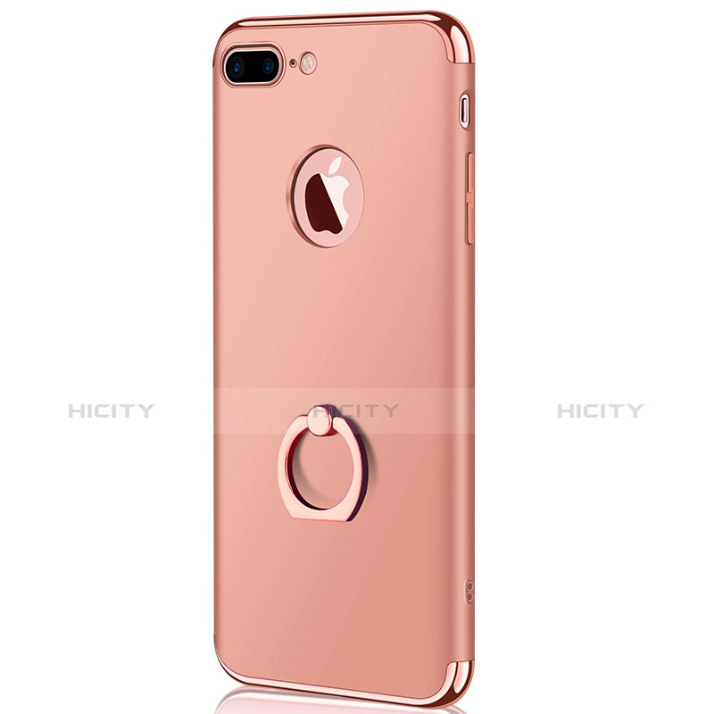 Custodia Lusso Metallo Laterale e Plastica F04 per Apple iPhone 7 Plus Oro Rosa