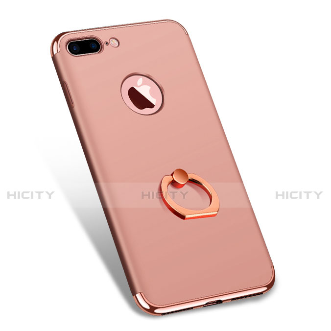 Custodia Lusso Metallo Laterale e Plastica F04 per Apple iPhone 7 Plus Oro Rosa