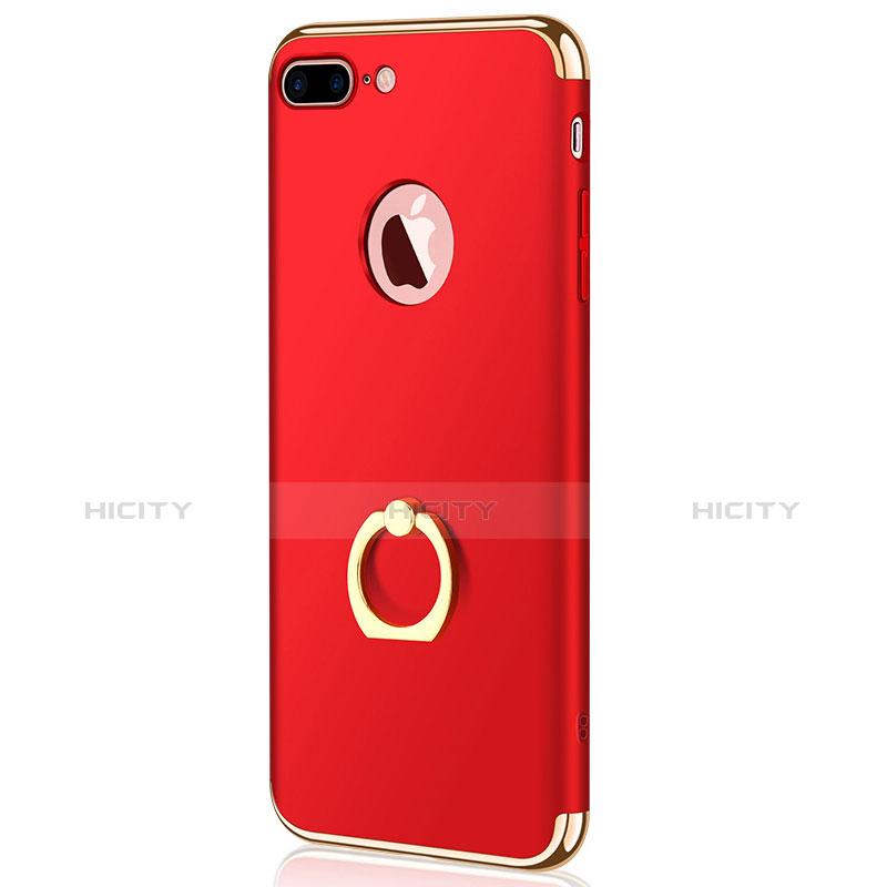 Custodia Lusso Metallo Laterale e Plastica F04 per Apple iPhone 7 Plus Rosso